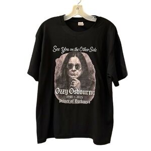 Men’s OZZY Black Short Sleeve T-Shirt - Size L - NEW